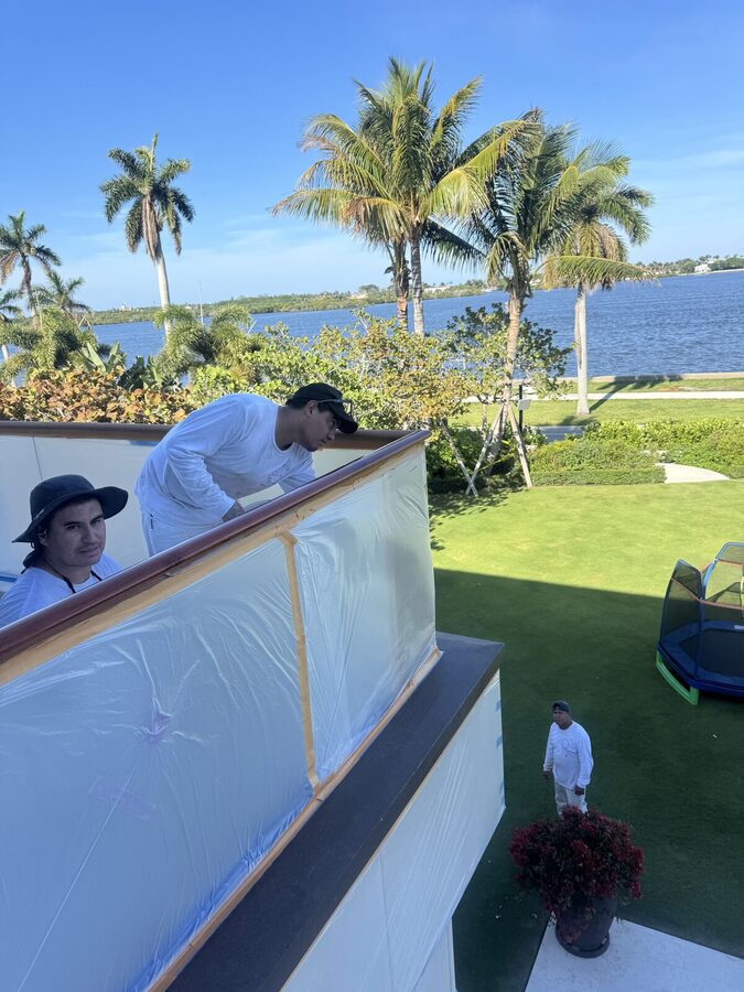 Rivas Painting crew at intracoastal estate